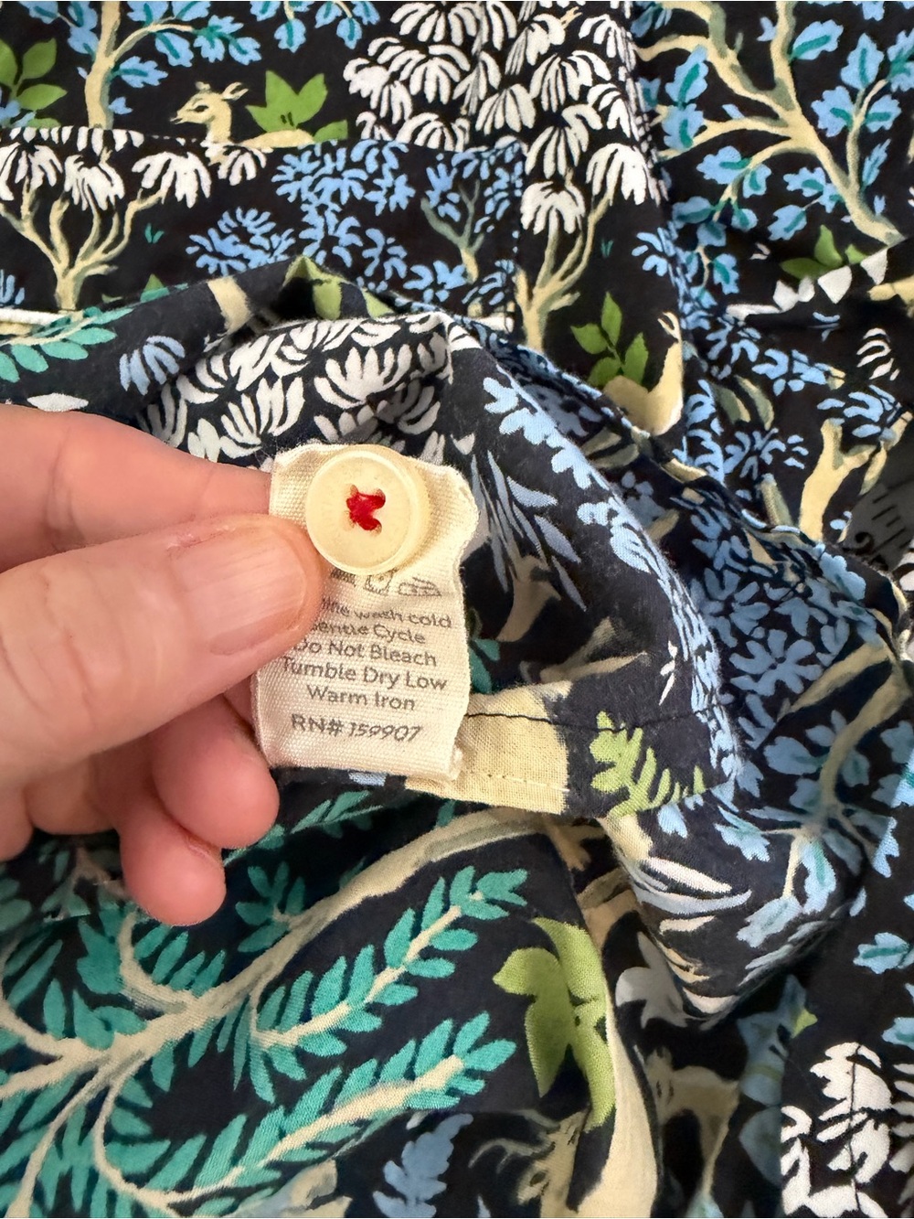 PRINTFRESH Sleep Shirt in Dashing Deer Organic Cotton Pajamas S - Picture 9 of 12